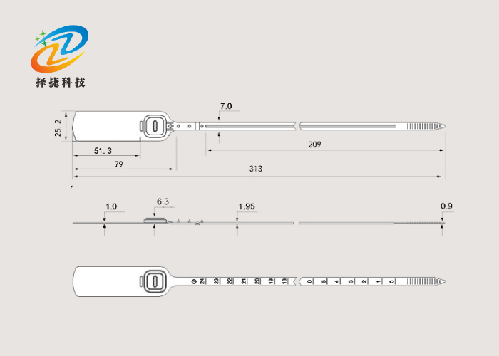 一次性抽緊式塑料扎帶ZJ-PS201實拍展示圖四