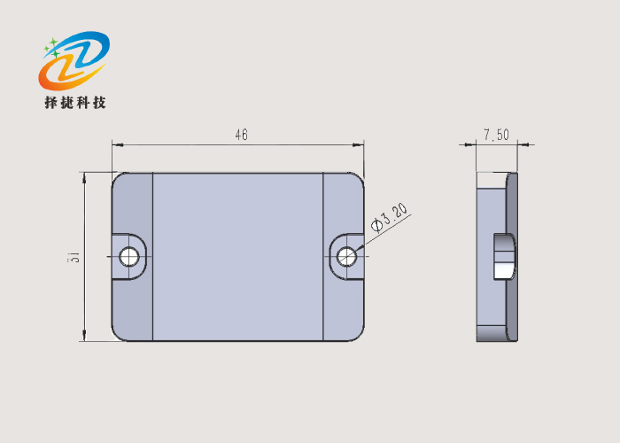 耐強酸強堿耐高溫抗金屬標(biāo)簽ZJ4631產(chǎn)品實拍圖二